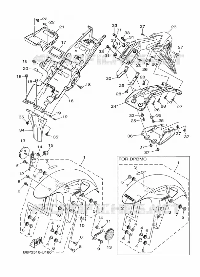SPATBORD Yamaha MOTO 300 2019 R3  YZF320-A