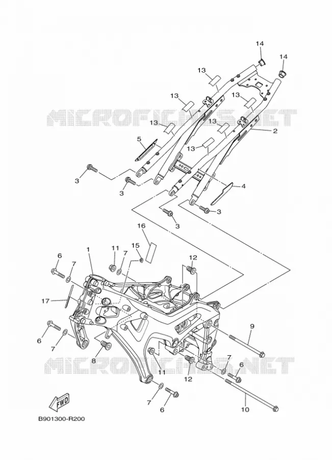 FRAME Yamaha MOTO 900 2019 XSR  MTM850