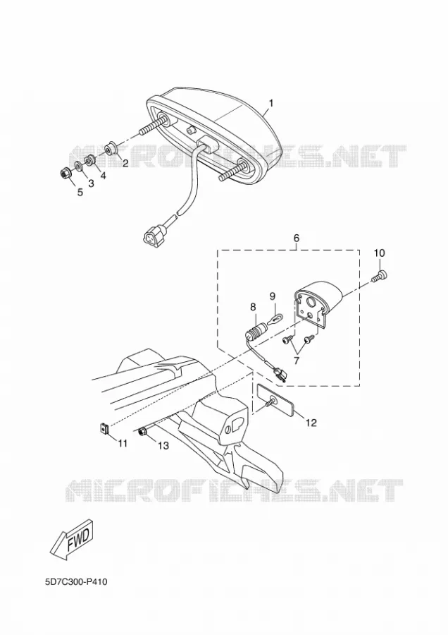 ACHTERLICHT Yamaha MOTO 125 2019 MT  MT125-A
