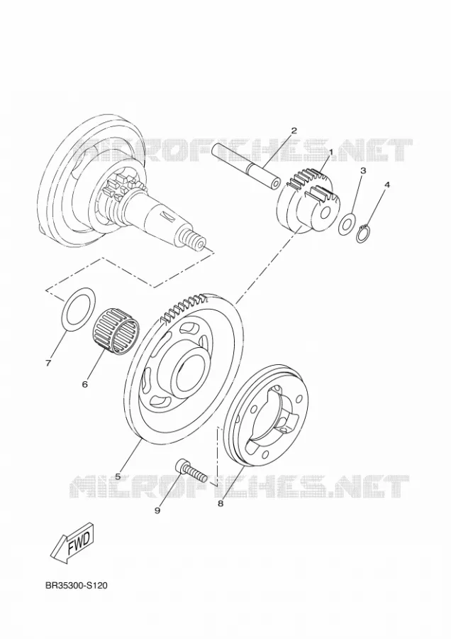 STARTMOTOR KOPPELINGS Yamaha MOTO 125 2019 MT  MT125-A