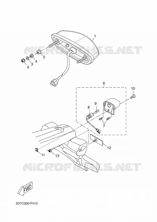 ACHTERLICHT Yamaha MOTO 125 2019 MT  MT125-A