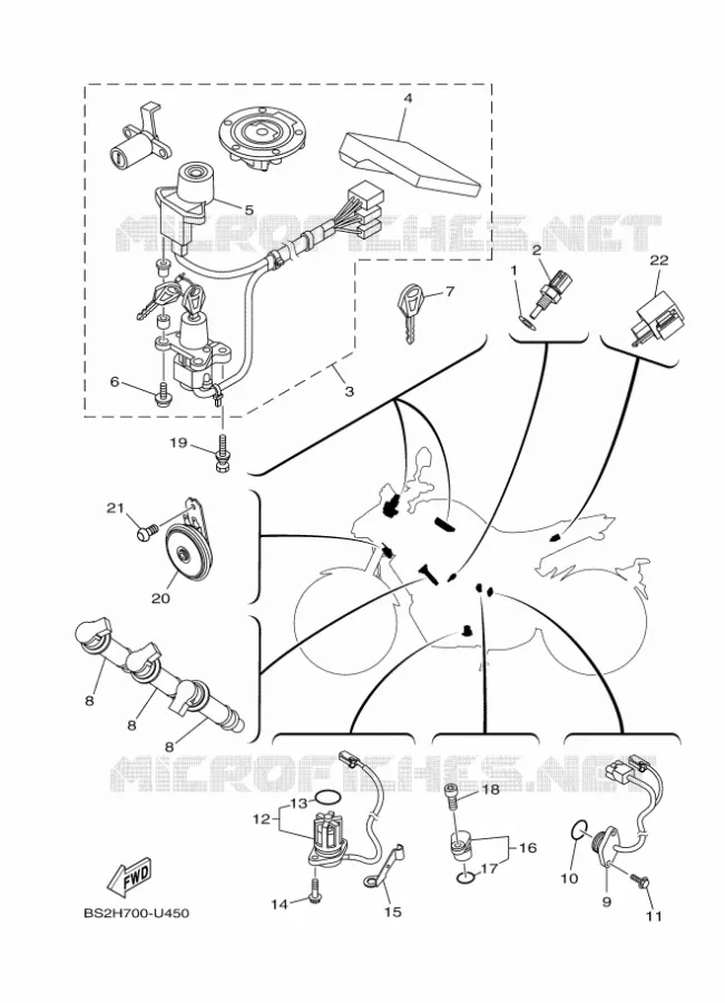 ELECTRISCH 2 Yamaha MOTO 900 2019 MT  MTN850-A