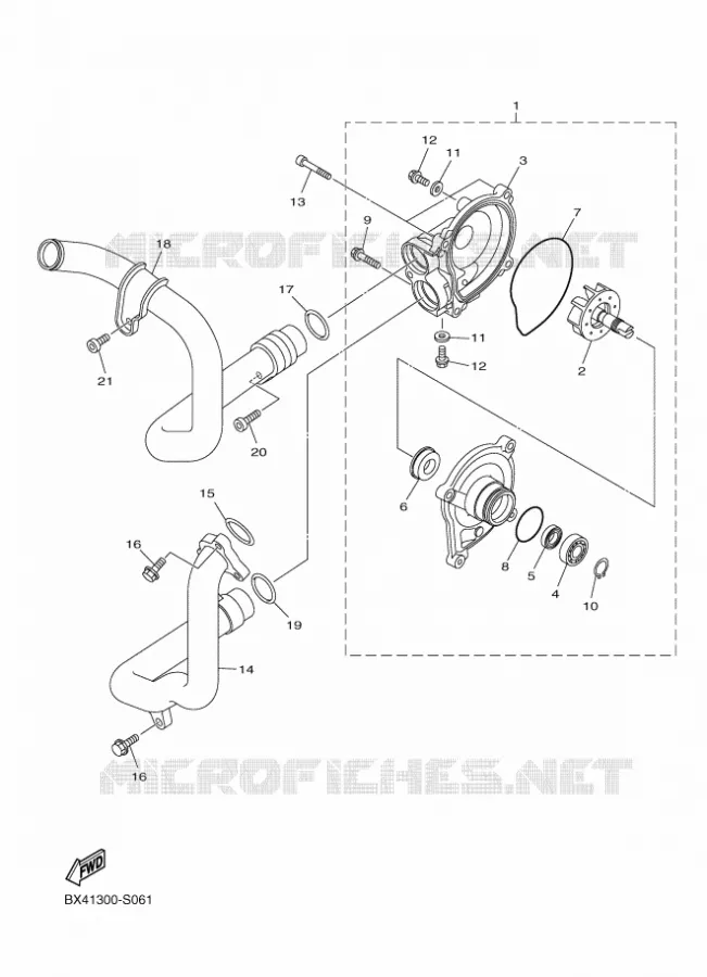 WATERPOMP / SLANGEN Yamaha MOTO 1000 2019 R1  YZF-R1