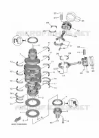 KRUKAS / ZUIGER voor Yamaha F425A shaft 15