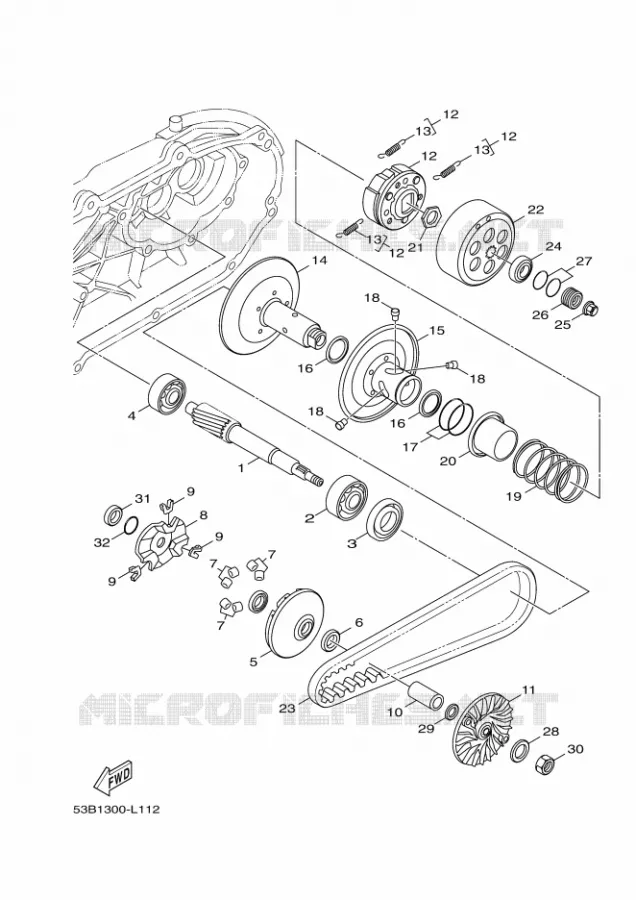 STARTMOTOR KOPPELINGS Yamaha SCOOTER 125 2019 XENTER  HW125