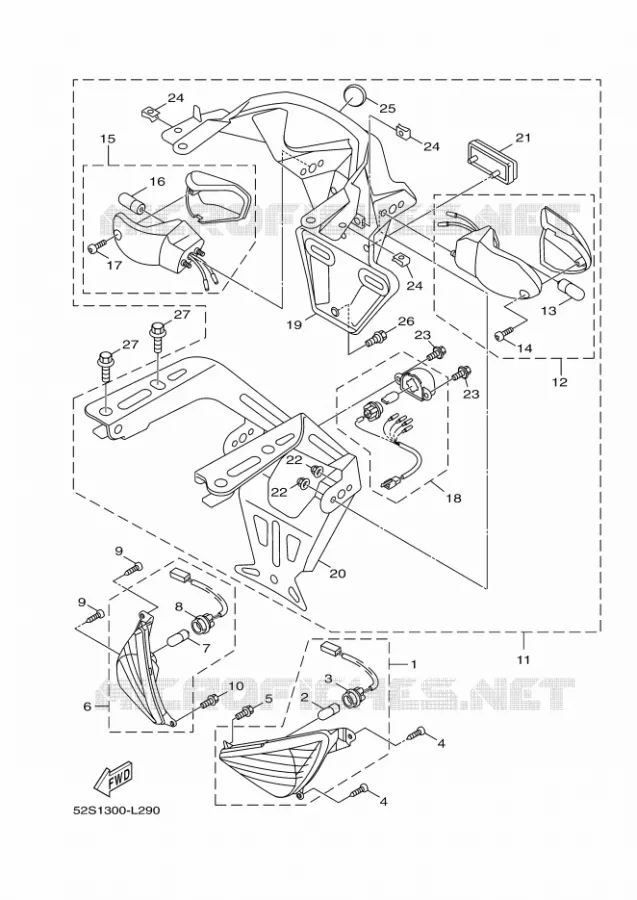 KNIPPERLICHT Yamaha SCOOTER 125 2019 XENTER  HW125