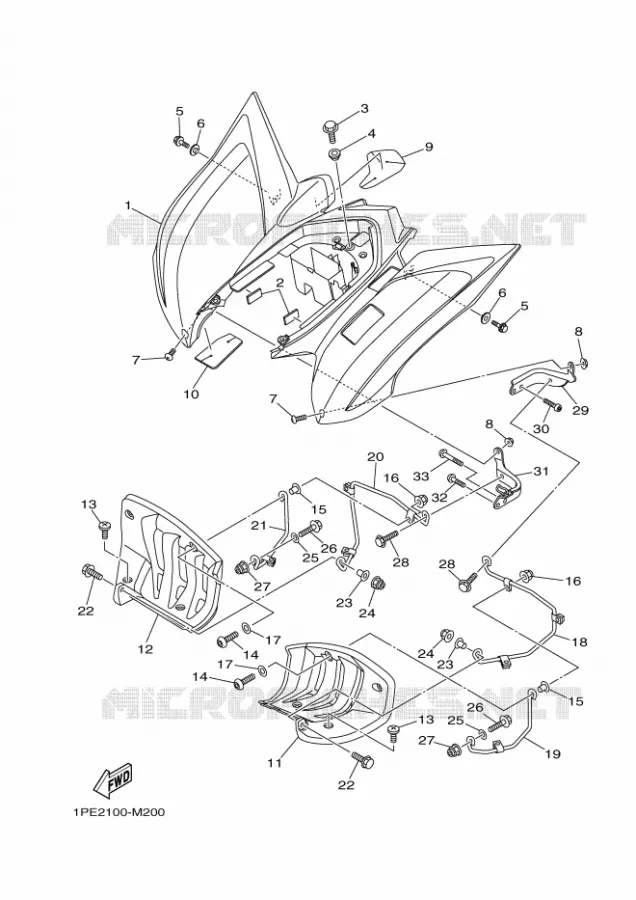 ACHTERSPATBORD  Yamaha QUAD 700 2019 RAPTOR  YFM70RSSK
