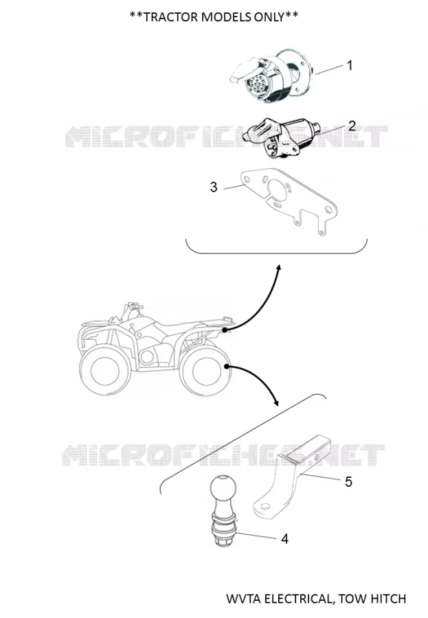 WVTA ELECTRISCH / TREKHAAK Yamaha QUAD 700 2019 GRIZZLY  YFM700FWAD/YFM70GPLK