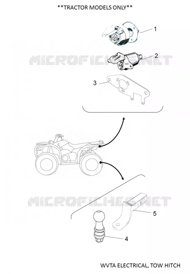 WVTA ELECTRISCH / TREKHAAK Yamaha QUAD 700 2019 GRIZZLY  YFM700FWAD/YFM70GPXK