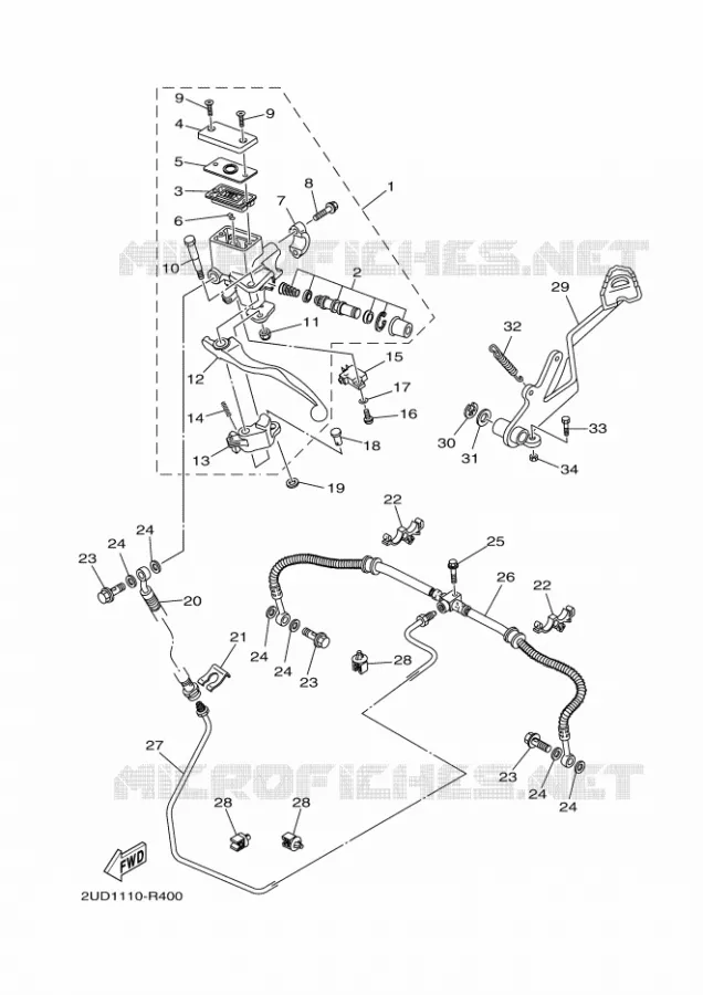 REMPOMP ACHTER Yamaha QUAD 700 2019 GRIZZLY  YFM700FWAD/YFM70GPHK