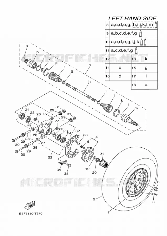 ACHTERWIEL Yamaha SIDE BY SIDE 700 2019 VIKING  YXM700E/YXM70VPAK
