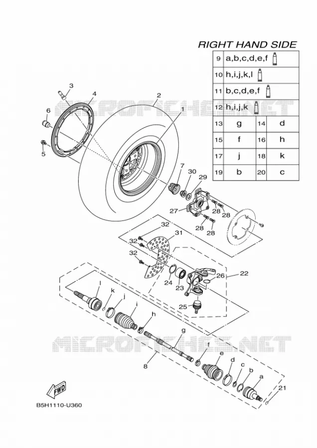 WIEL VOOR 2 Yamaha SIDE BY SIDE 1000 2019 YXZ  YXZ1000ETS/YXZ10YESKS