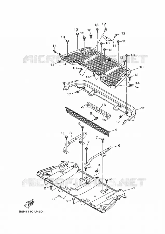 BAGAGE REK Yamaha SIDE BY SIDE 1000 2019 YXZ  YXZ1000ETS/YXZ10YESKL