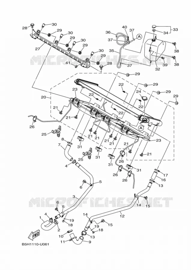 RADIATEUR / SLANG Yamaha SIDE BY SIDE 1000 2019 YXZ  YXZ1000ETS/YXZ10YESKL