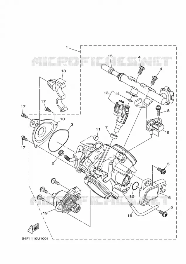 GASKLEP HUIS Yamaha QUAD 700 2019 KODIAK  YFM700FWB/YFM70KDXK