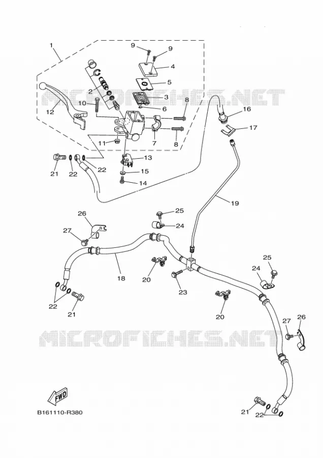 REMPOMP VOOR Yamaha QUAD 700 2019 KODIAK  YFM700FWB/YFM70KDXK