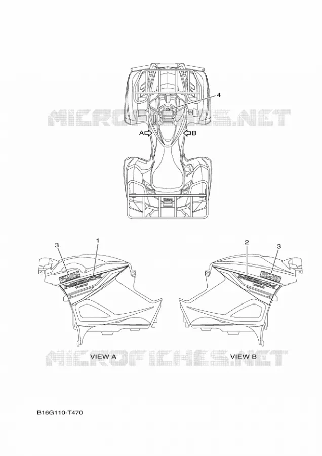 STICKER Yamaha QUAD 700 2019 KODIAK  YFM700FWB/YFM70KDXK