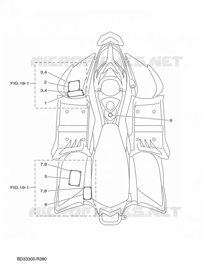 STICKER / LABEL 1 Yamaha QUAD 90 2019 RAPTOR  YFM90R