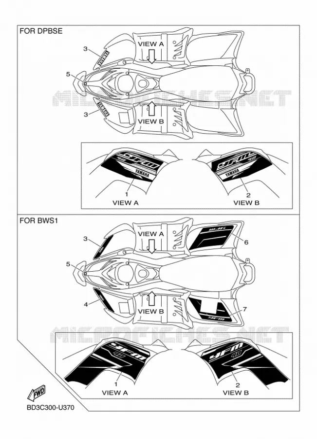 STICKER Yamaha QUAD 90 2019 RAPTOR  YFM90R