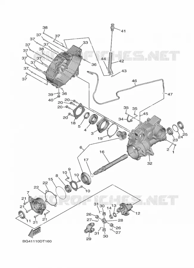 TRANSMISSIE Yamaha SIDE BY SIDE 850 2019 WOLVERINE  YXF850ES/YXF85WPSK