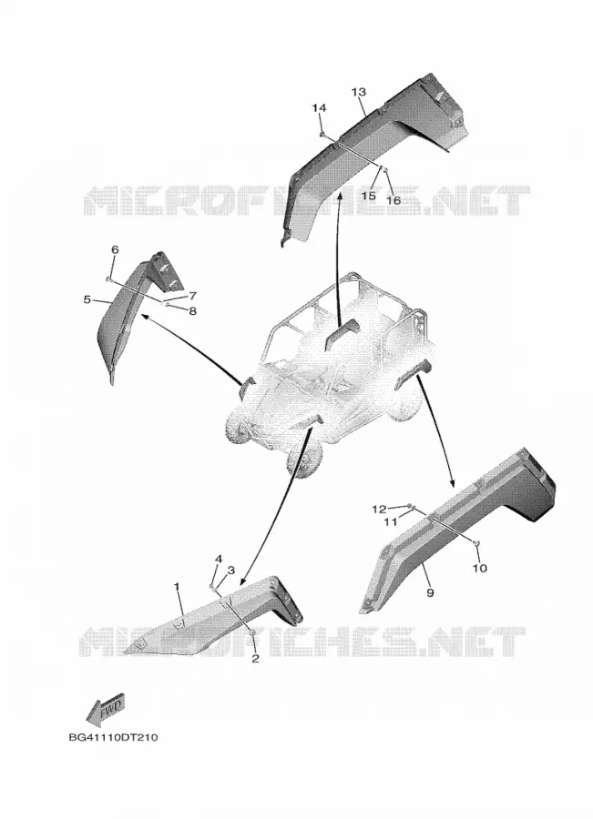 SPATBORD Yamaha SIDE BY SIDE 850 2019 WOLVERINE  YXF850ES/YXF85WPSK