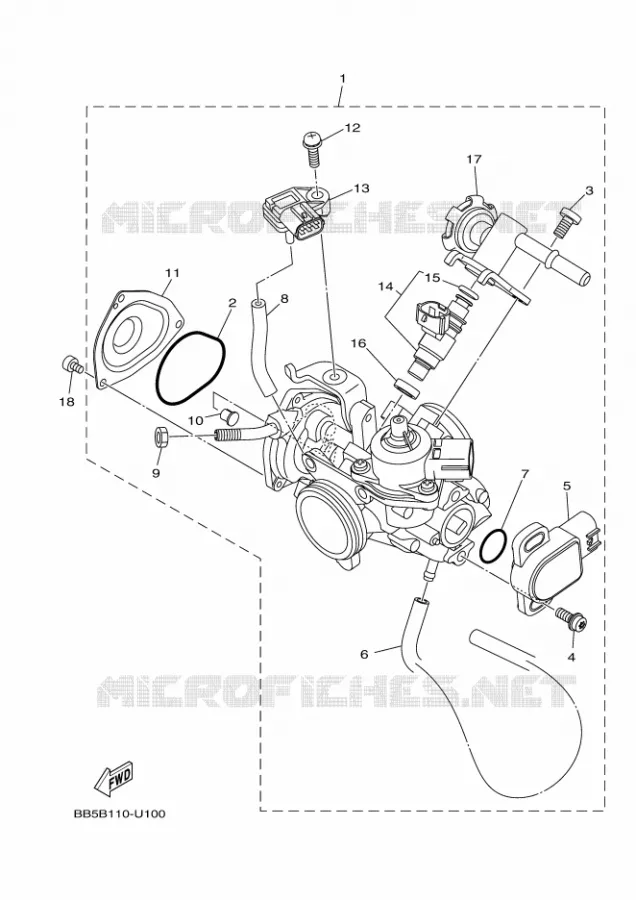GASKLEP HUIS Yamaha QUAD 450 2019 KODIAK  YFM450FWB/YFM45KDXK