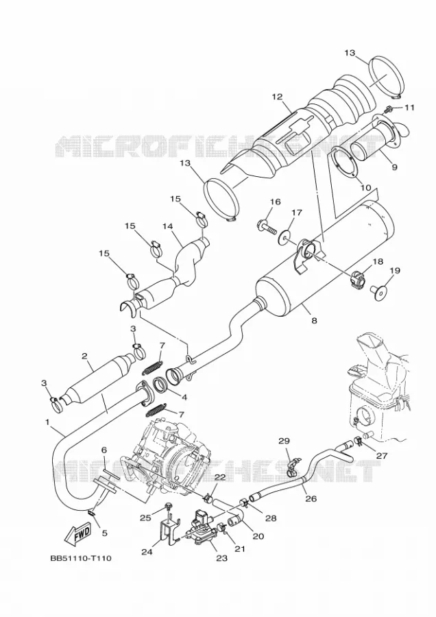 UITLAAT Yamaha QUAD 450 2019 KODIAK  YFM450FWB/YFM45KDXK