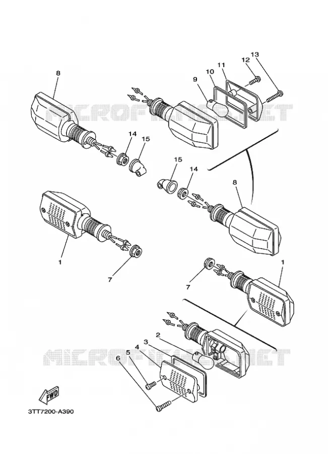 KNIPPERLICHT Yamaha MOTO 125 2020 DT  DT125