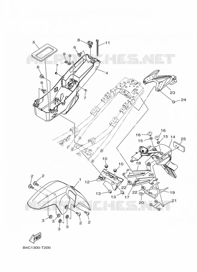 SPATBORD Yamaha MOTO 700 2020 MT  MTN690-A