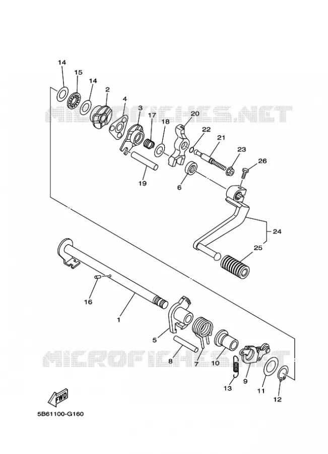 SCHAKEL STANG / PEDAAL Yamaha MOTO 110 2020 TTR  TT-R110E