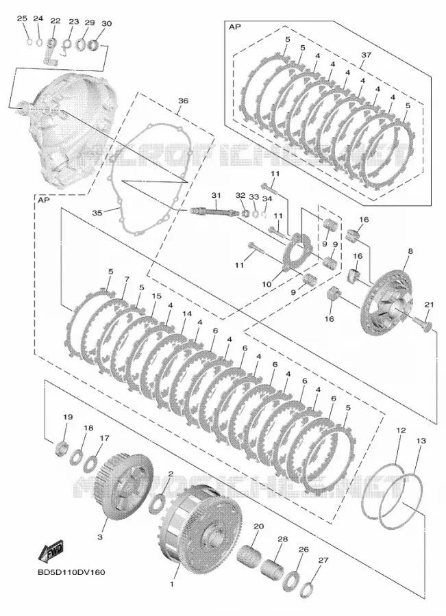 STARTMOTOR KOPPELINGS Yamaha MOTO 900 2020 NIKEN  MXT850D