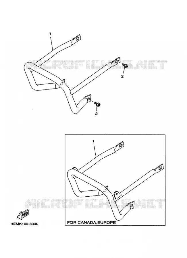 BUMPER Yamaha QUAD 80 2001 BADGER  YFM80