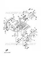 ACHTERSPATBORD  voor Yamaha KODIAK 400 4WD 1996