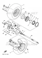 ACHTERWIEL voor Yamaha KODIAK 400 4WD 1996