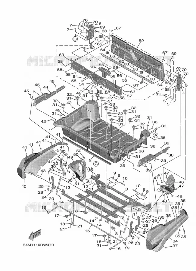 LAADBAK Yamaha SIDE BY SIDE 1000 2021 WOLVERINE  YXE1000EW/YX10EPAM