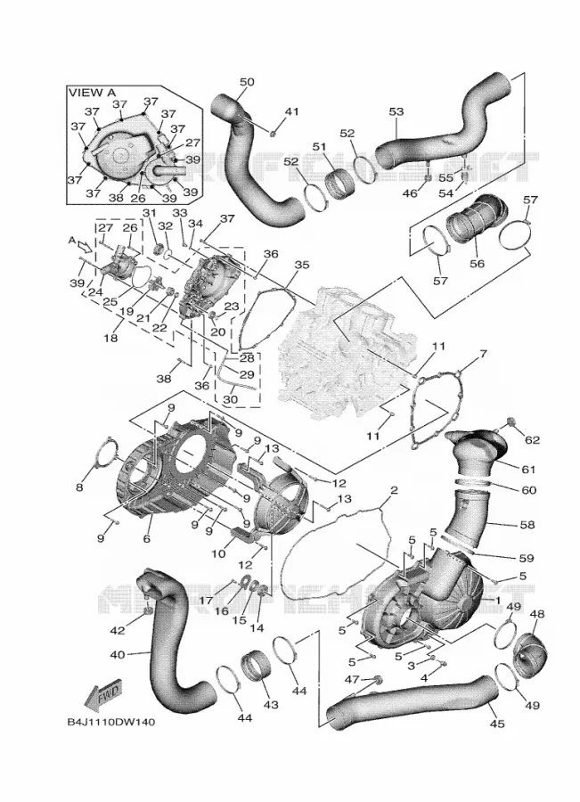 DEKSEL - MOTOR 1 Yamaha SIDE BY SIDE 1000 2021 WOLVERINE  YXE1000EW/YX10EPAM