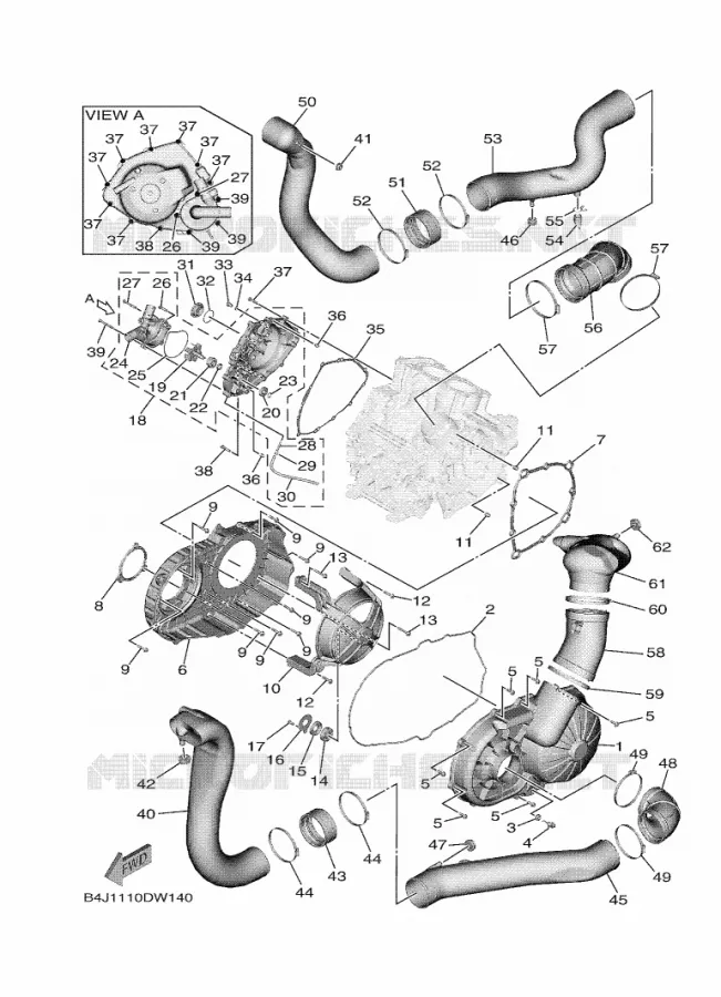 DEKSEL - MOTOR 1 Yamaha SIDE BY SIDE 1000 2021 WOLVERINE  YXF1000EWS/YX10FPSM