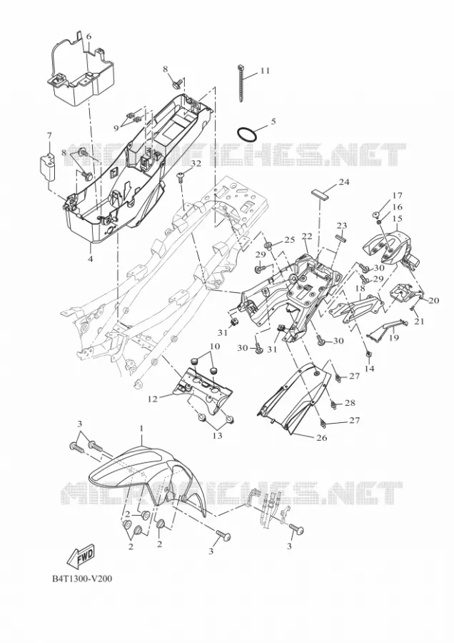 SPATBORD Yamaha MOTO 700 2020 TRACER  MTT690-U