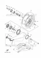 ACHTERWIEL voor Yamaha MT-10 2020