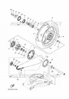 ACHTERWIEL voor Yamaha MT-10 2020
