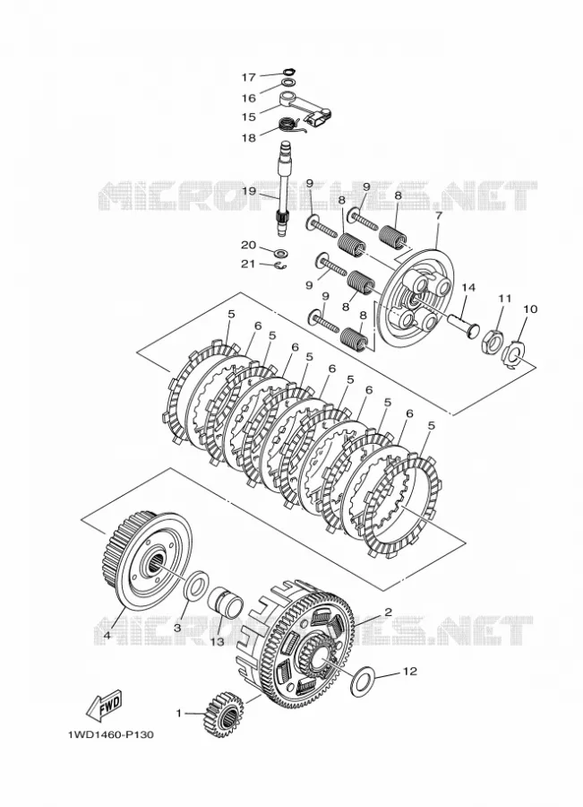 STARTMOTOR KOPPELINGS Yamaha MOTO 250 2020 R25  YZF250-A
