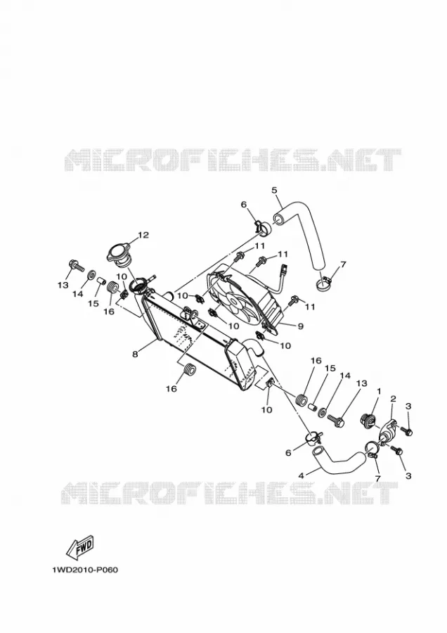 RADIATEUR / SLANG Yamaha MOTO 300 2020 R3  YZF320-A