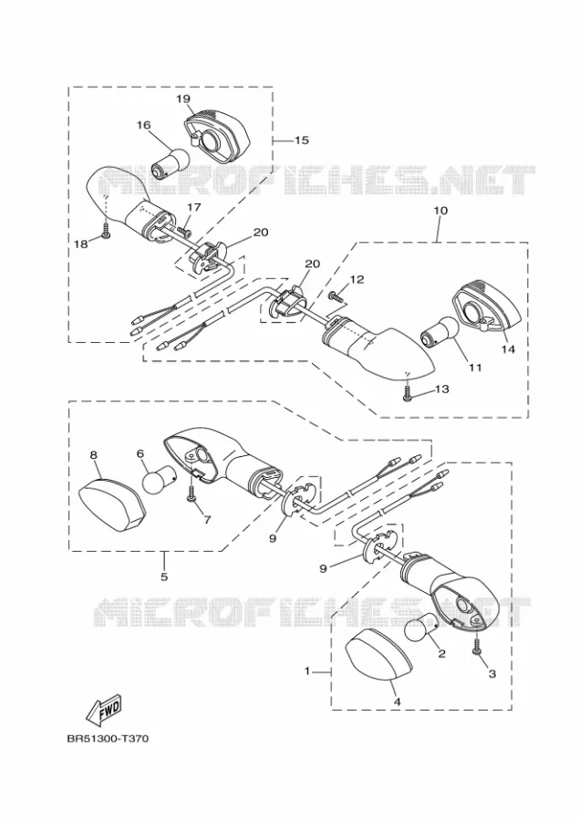 KNIPPERLICHT Yamaha MOTO 300 2020 R3  YZF320-A