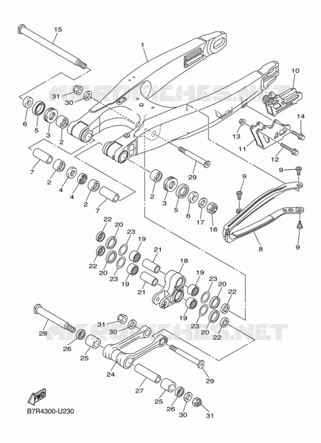 ACHTERBRUG Yamaha MOTO 250 2020 WRF  WR250F