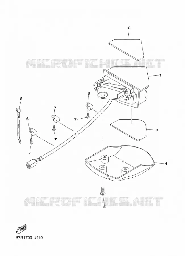 ACHTERLICHT Yamaha MOTO 250 2020 WRF  WR250F