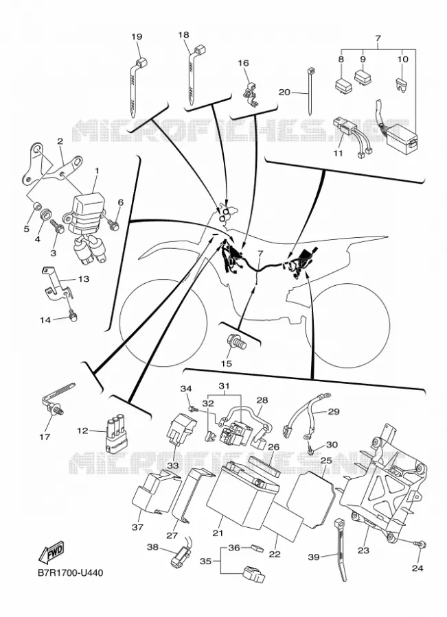 ELECTRISCH 2 Yamaha MOTO 250 2020 WRF  WR250F