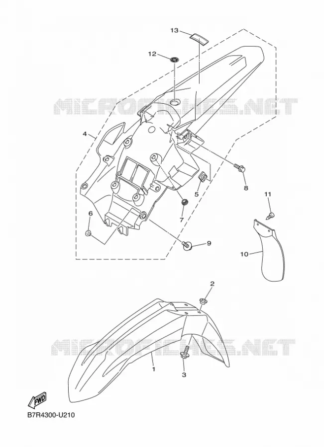 SPATBORD Yamaha MOTO 250 2020 WRF  WR250F