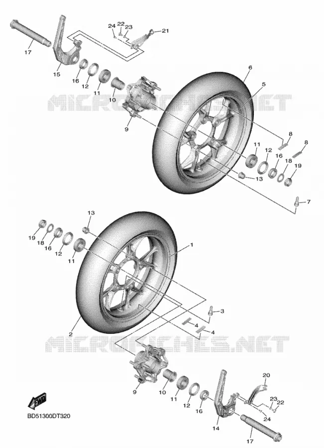 VOORWIEL Yamaha MOTO 900 2020 NIKEN  MXT850