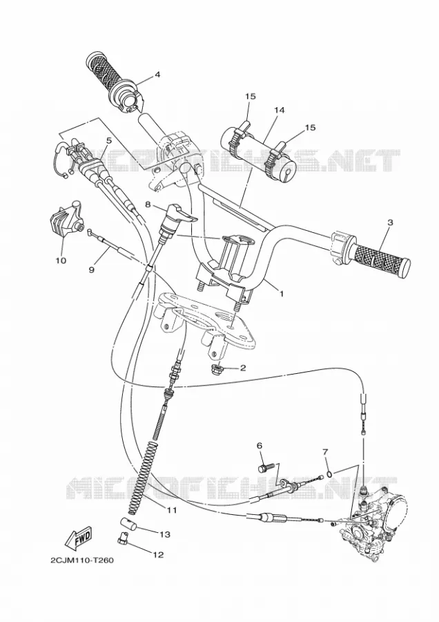 STUUR / KABEL Yamaha MOTO 50 2020 TTR  TT-R50E