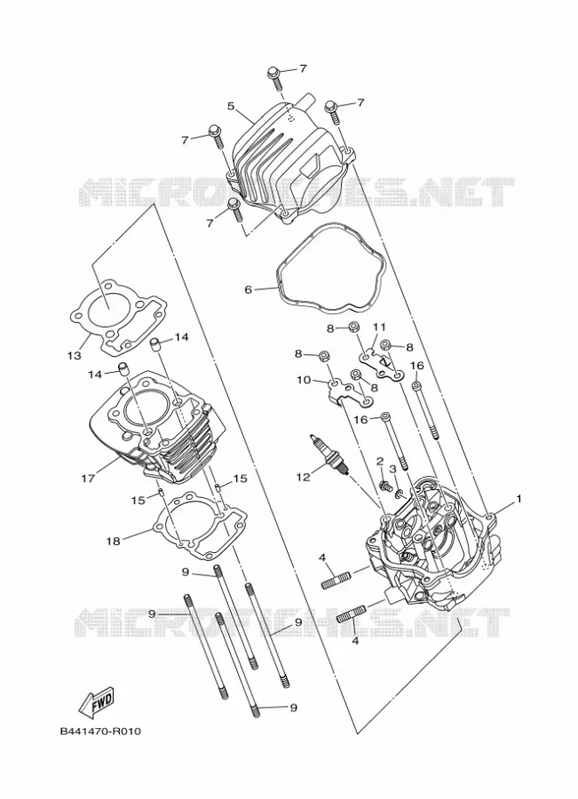 CILINDER Yamaha MOTO 110 2020 CRUX  YD110D-4